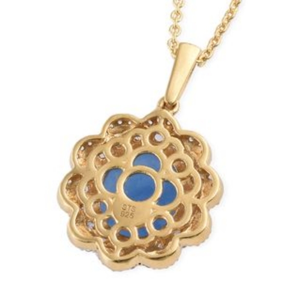 Blue Burmese Jade pendant - Picture 4 of 4